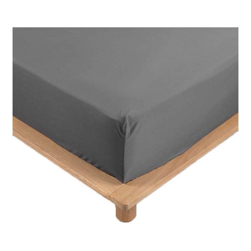 Vendorflair - Drap Housse Percale - Bonnet 30 Cm - Plusieurs Tailles - Plusieurs Coloris - 160x200cm - anthracite homeflair