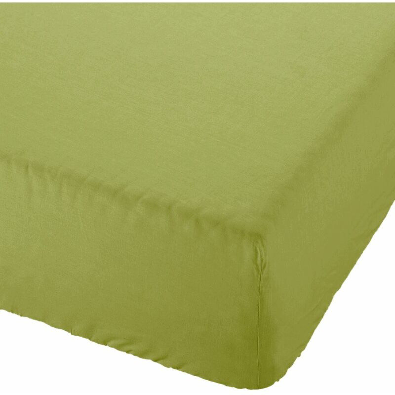 Vent Du Sud - Drap housse Bambou en percale de coton 80 fils 90 x 190 x 30 cm