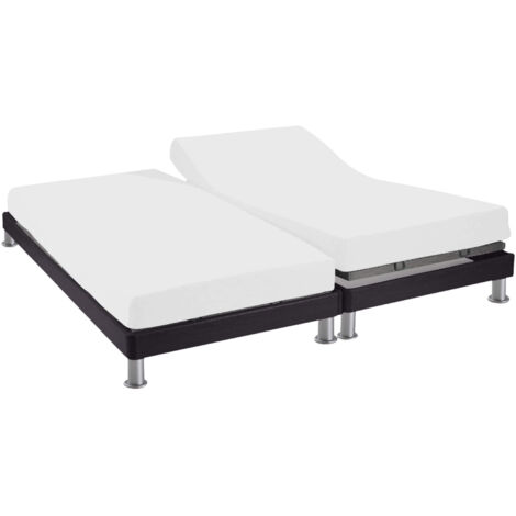 Drap housse pour lit articulé 2x70x190 blanc 100% coton Terre de Nuit