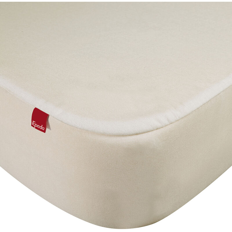 Drap housse protège matelas imperméable 2 en 1 Epeda cru 160x190/200