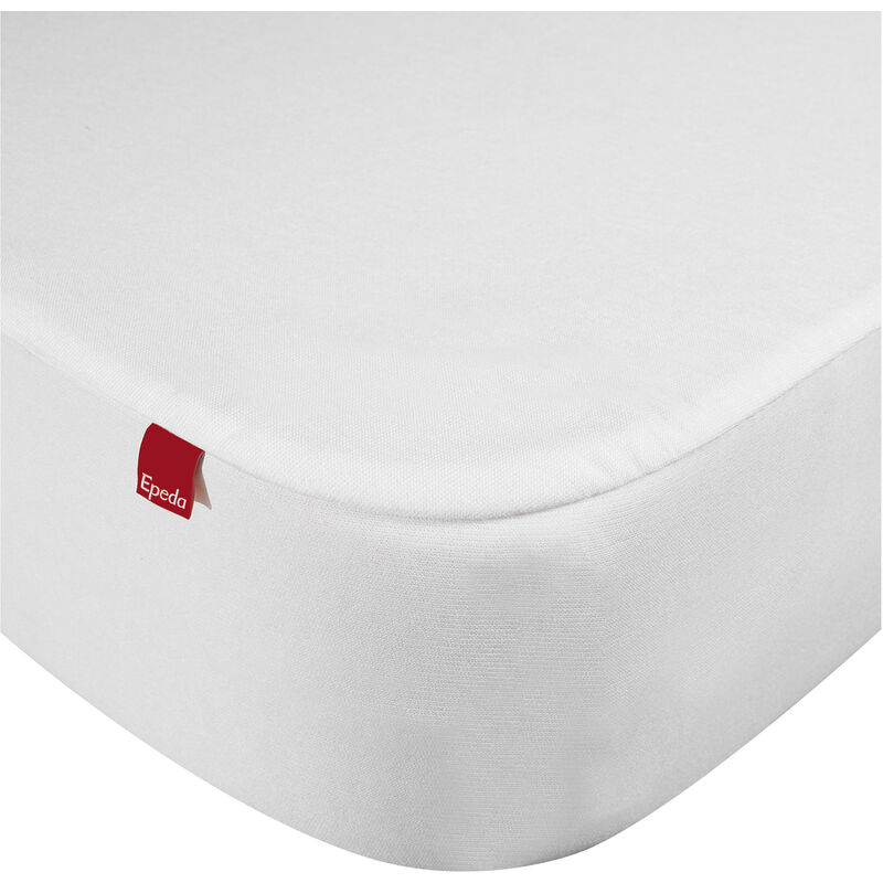 Epeda - Drap housse protège matelas imperméable 2 en 1 blanc 90x200