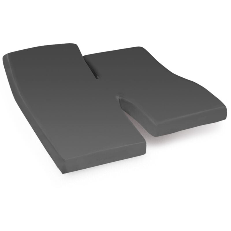 Drap housse relaxation uni coton alto - tpr Tête et pied relevable 2x90x190 cm