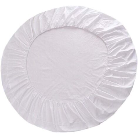 Drap housse rond en coton, Drap housse rond - blanc