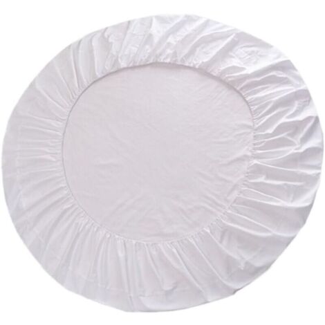 Drap housse rond en coton, Drap housse rond - blanc