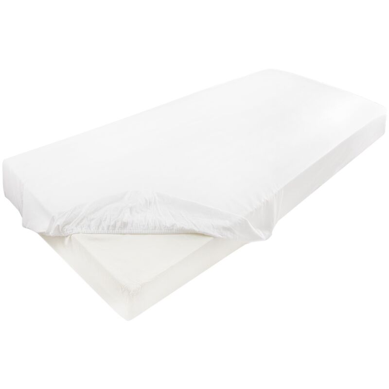Drap-housse satin 120x200x25, blanc01, MATEX