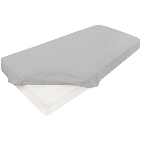 Drap-housse satin 120x200x25, gris42, MATEX