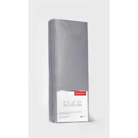 Drap-housse satin 140x200 Gris