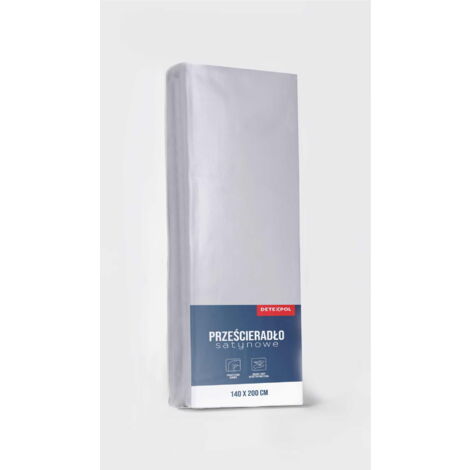 Drap housse satin 160x200 microfibre gris clair