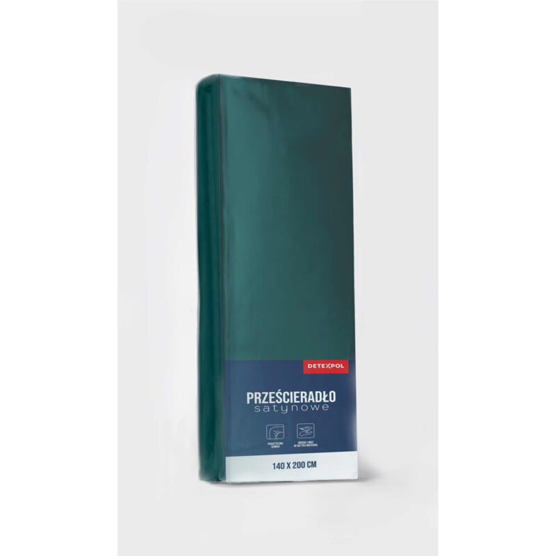 Drap-housse satin 180x200 microfibre vert