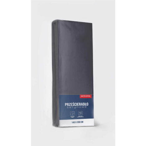 Drap-housse satin 90x200 microfibre graphite