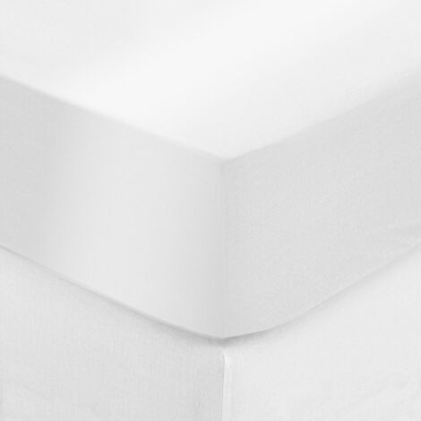 Drap Housse "Satine" 140x190cm Blanc
