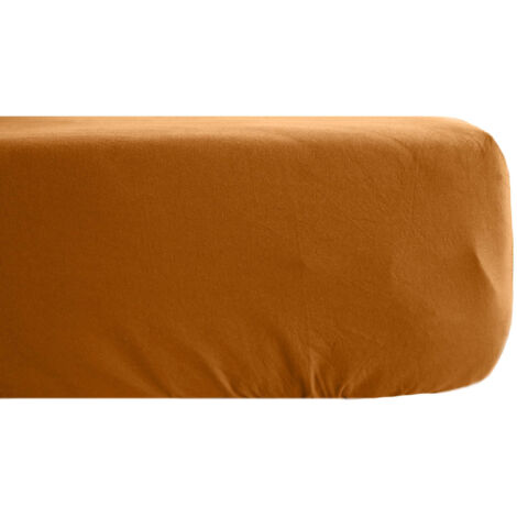 Drap housse SONATE lin lavé froissé 140x190 cm