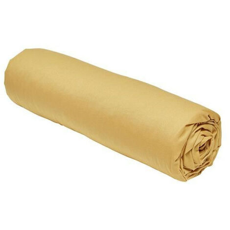 Drap-housse TODAY Essential - 140 x 190 cm - 2 personnes - 100% coton uni - Ocre