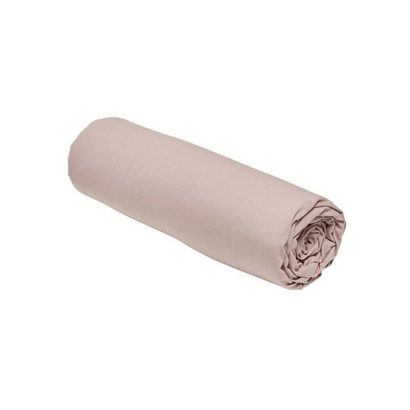Drap housse Today Essential - 140 x 190 cm - 2 personnes - 100% Coton uni - Rose des sables