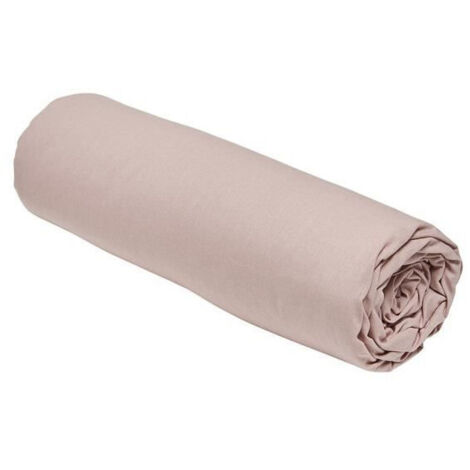Drap housse TODAY Essential - 140 x 190 cm - 2 personnes - 100% Coton uni - Rose des sables