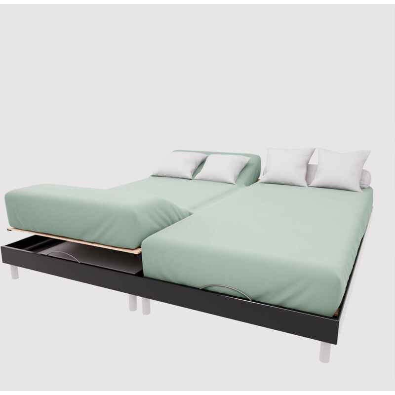 Drap housse TPR en coton 57 fils 2x70x190 cm UNI vert d'eau, par Soleil d'Ocre Drap housse TPR en coton 57 fils 2x70x190 cm UNI vert d'eau, par Soleil d'Ocre