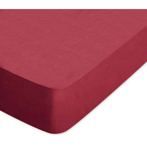 Drap Housse Uni 100x200 Cm Bonnet 50 Cm Coton Alto Marron Chamois