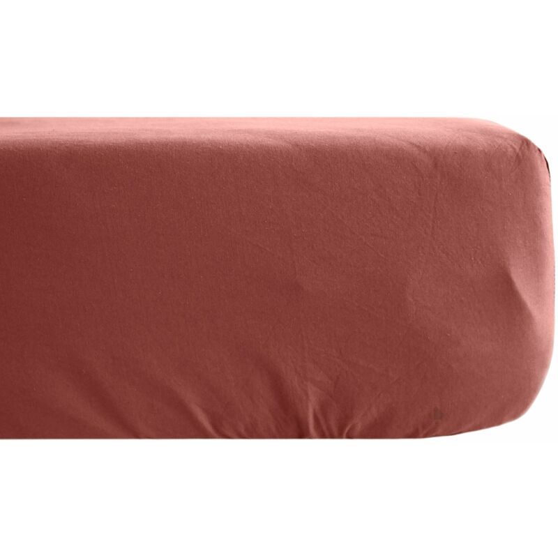 Drap housse uni percale de coton MANOIR Bonnet de 35 cm 80x200 cm