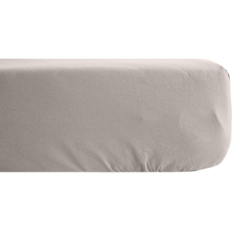 Drap housse uni percale de coton MANOIR Bonnet de 35 cm 140x190 cm
