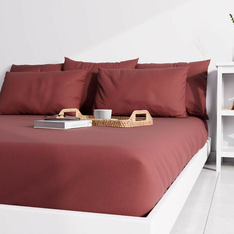Drap Housse 160 x 200 Rouge VERITABLE Percale DE Coton Maxi Bonnet 40 cm :  : Cuisine et Maison