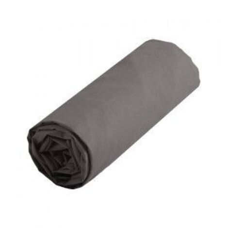 Drap housse uni 180 x 200 cm - Gris Anthracite