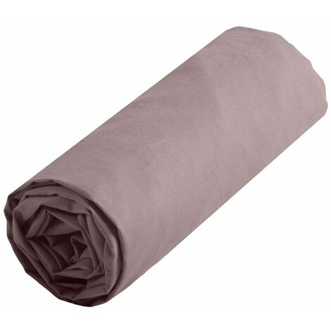 Drap housse uni 180 x 200 cm - Taupe