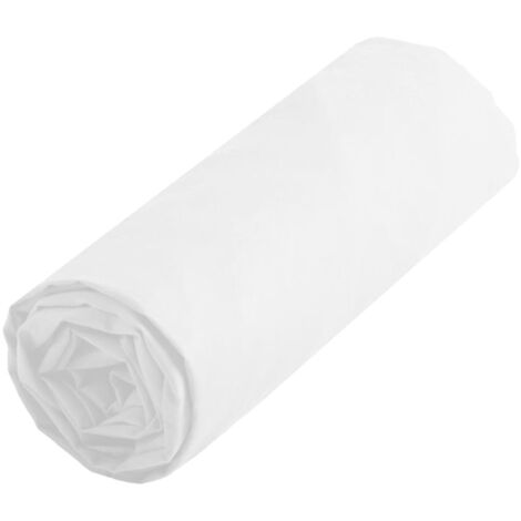 Drap housse uni 90 x 190 cm - Blanc