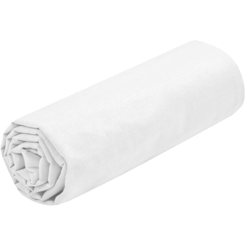 Stof - Drap housse uni Blanc 160 x 200 cm collection Eden Stof - Drap housse uni Blanc 160 x 200 cm collection Eden