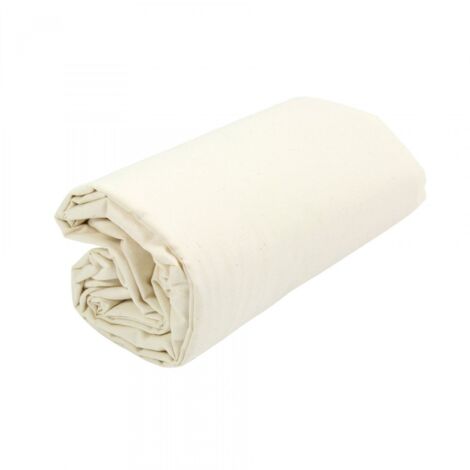 Drap Housse Uni bonnet 30 cm 100% Coton Ecru 90x190 cm