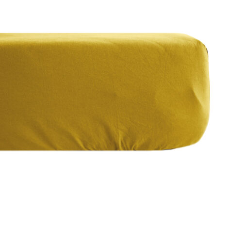 Drap housse uni percale de coton MANOIR Bonnet de 35 cm 140x190 cm