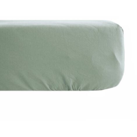 Drap housse uni percale de coton MANOIR Bonnet de 35 cm 180x200 cm