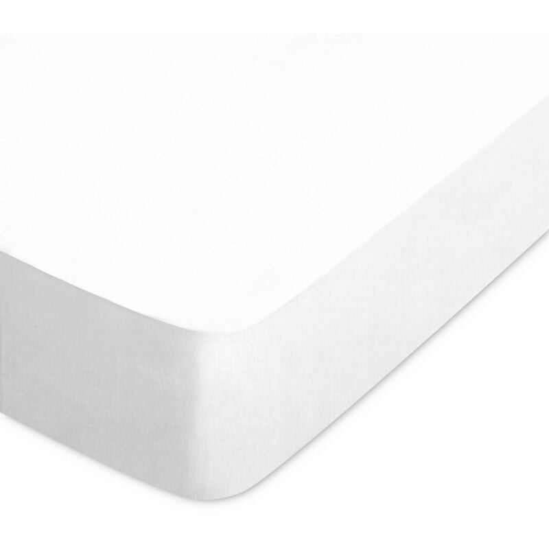 Linnea - Drap housse uni pur percale primo Bonnet de 30 cm 200x200 cm