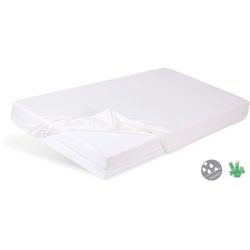 Drap imperméable, coussin BAMBOU 70x140x10