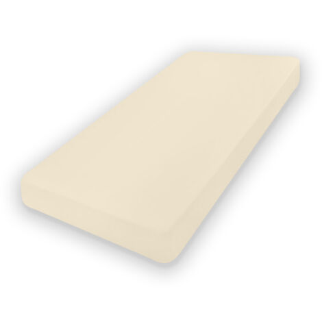 Drap jersey CLASSIC avec élastique 190x210, 200x220x20, écru02, MATEX