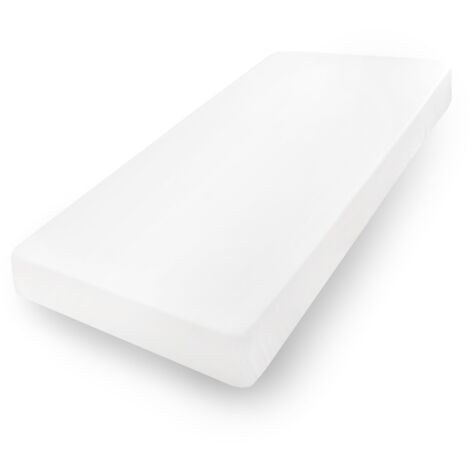 Drap jersey PREMIUM avec caoutchouc 190x210, 200x220x20, blanc01, MATEX
