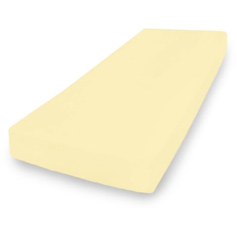 Drap jersey PREMIUM avec caoutchouc 190x210, 200x220x20, jaune04, MATEX