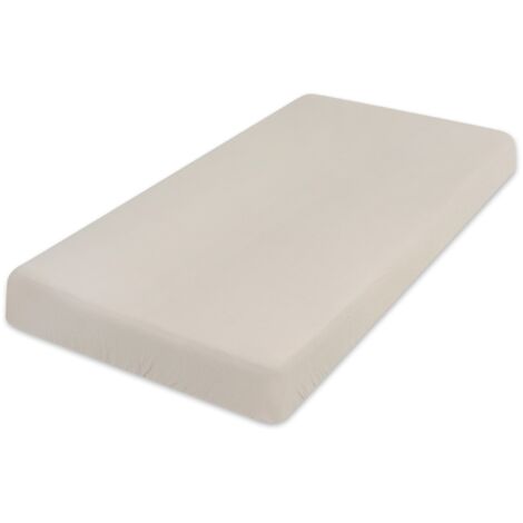 Drap MOUSSELINE avec élastique 160x200x25, beige clair15, MATEX