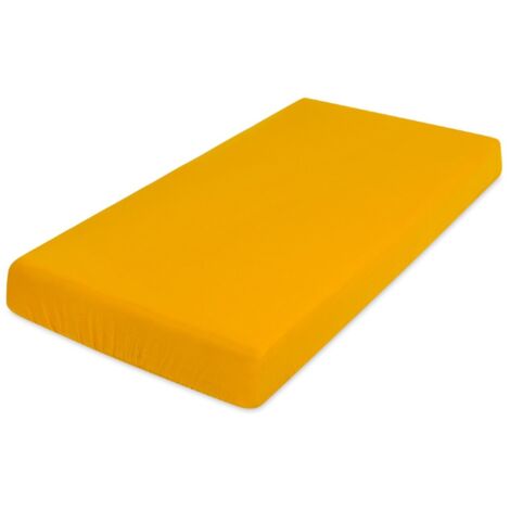 Drap MOUSSELINE avec élastique 160x200x25, moutarde06, MATEX