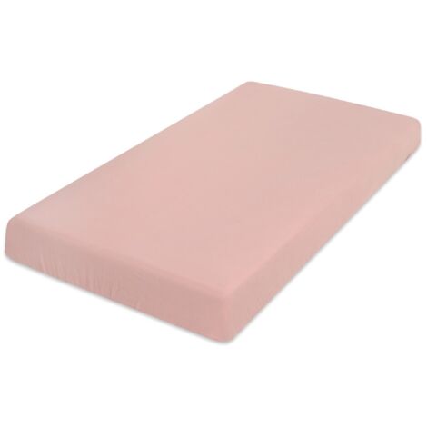 Drap MOUSSELINE avec élastique 160x200x25, rose sale12, MATEX