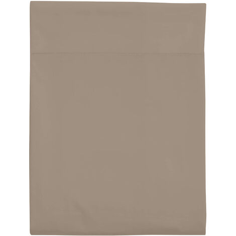 Drap plat 100% coton biscuit 240x310 cm