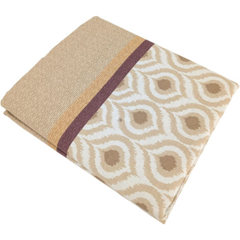 Drap plat 100% coton INOUK rose/beige 240x310 cm