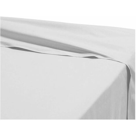 Drap plat - 180 x 290 cm - 100% coton - 57 fils - France - Blanc