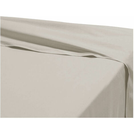 Drap plat - 240 x 310 cm - 100% coton - 57 fils - France - Écru