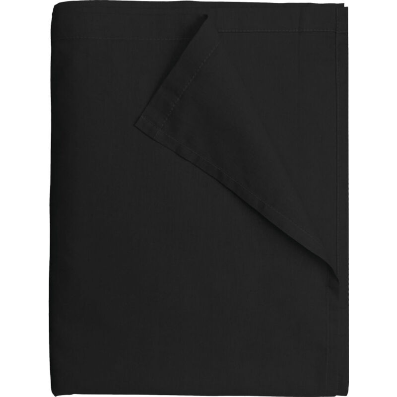 Le Linge De Jules - Drap Plat 240x300 cm Noir - 100% coton 57 Fils