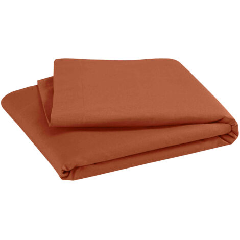Drap plat bébé coton bio 118x180 brique