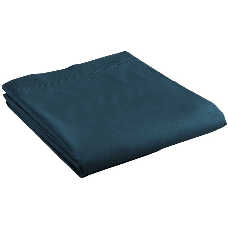 1001kdo - drap plat coton 180 x 290 cm emotion bleu