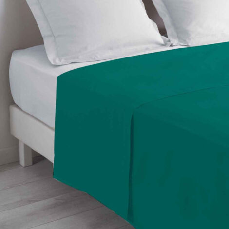 Drap Plat en Coton "Biolina" 240x300cm Émeraude