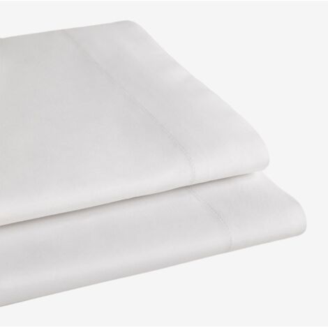 Drap plat en satin 300 fils Sampras SKLUM Blanc