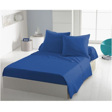 Drap plat - HOME LINGE PASSION - 240 x 300 cm - Bleu