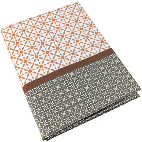 Drap plat percale de coton GABIN ÉPICE 240x310 cm